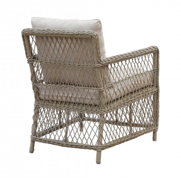 Loungegrupp i naturf�rgad Rotting | Soffa, F�t�ljer & Bord i Aluminium | Vexa