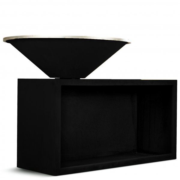 Vedeldad grill i cortenst�l | Lofsdalen - Svart