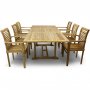 Frlngningsbart utebord 180-240 cm | 6 stolar | Premiumteak
