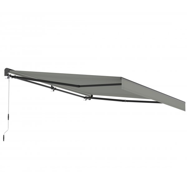 Markis med motor 4x3 m | Halvkassett | Fjärrkontroll | Stilren ljusgrå design Markis med motor 4x3 m | Halvkassett | Fjärrkontroll | Stilren ljusgrå design