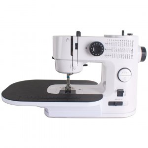 Symaskin elektrisk med bord | 39 S�mmar & tvillingn�l | LED-belysning | Vit/Svart