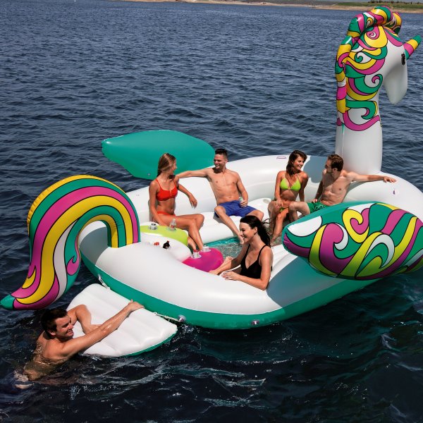 Gigantisk flytande enh�rning f�r 6 personer - 6x4 meter