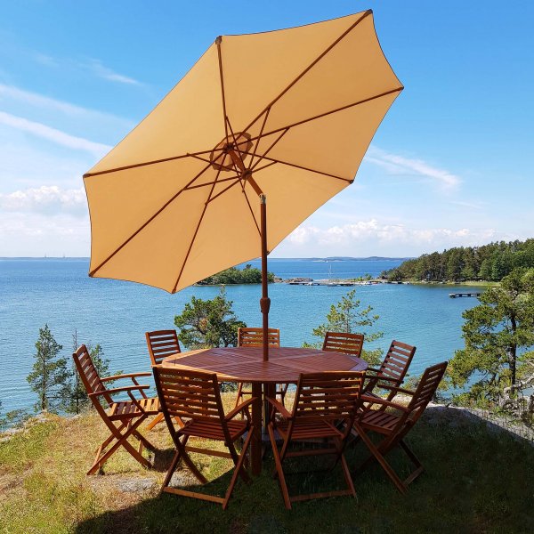 Stor matgrupp | Runt bord med 8 stolar |�Lyfco N�md�