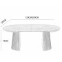F�rl�ngningsbart runt matbord 120�200 cm i valn�t med plats f�r 4�10 personer | Crossby