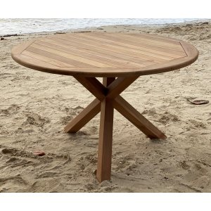 Salt� Matbord �120 cm i Massiv Teak | Runt Matbord