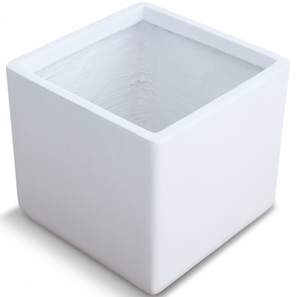 Fiberarmerade utomhuskrukor - Kubformad - Vit Fiberarmerade utomhuskrukor - Kubformad - Vit