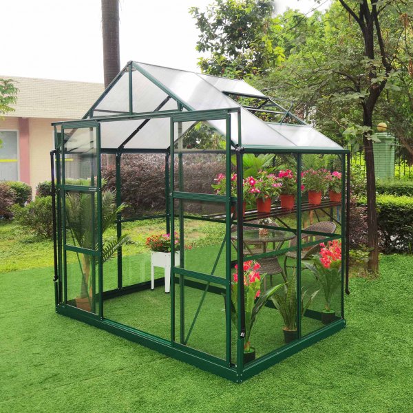 Växthus 3,3m² | 4mm säkerhetsglas | 5 års stormgaranti Växthus 3,3m² | 4mm säkerhetsglas | 5 års stormgaranti