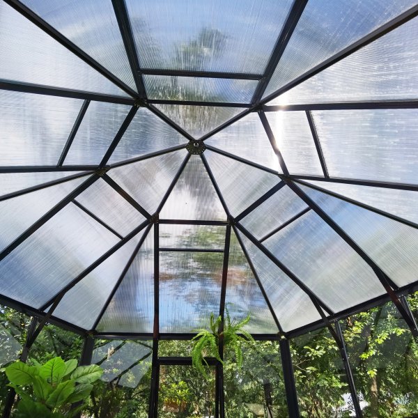 Orangeri och lusthus 7,8m² | Sexkantigt växthus| 4mm säkerhetsglas Orangeri och lusthus 7,8m² | Sexkantigt växthus| 4mm säkerhetsglas