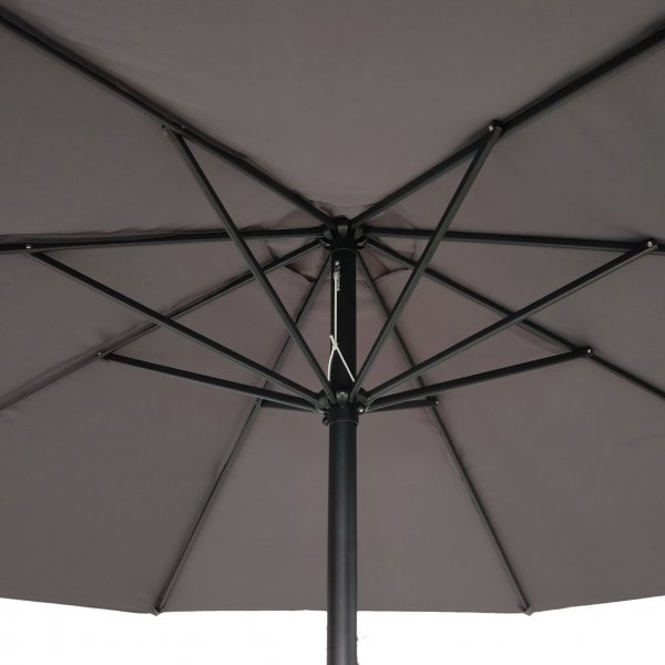 Klassiskt parasoll 3,3m med vev | Inklusive parasollfot | Gr