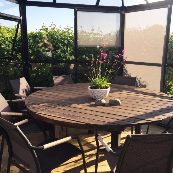 Orangeri och lusthus 7,8m² | Sexkantigt växthus| 4mm säkerhetsglas Orangeri och lusthus 7,8m² | Sexkantigt växthus| 4mm säkerhetsglas