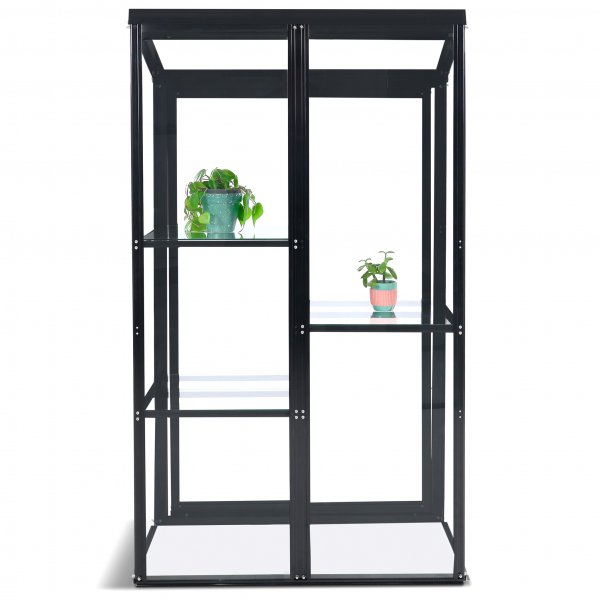 Högt miniväxthus | 4mm säkerhetsglas | Svart Högt miniväxthus | 4mm säkerhetsglas | Svart