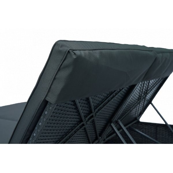 Sols�ng 200�160 cm � Extra bred sols�ng i svart | Glyxn�s