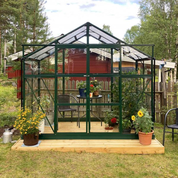 Växthus 3,3m² | 4mm säkerhetsglas | 5 års stormgaranti Växthus 3,3m² | 4mm säkerhetsglas | 5 års stormgaranti