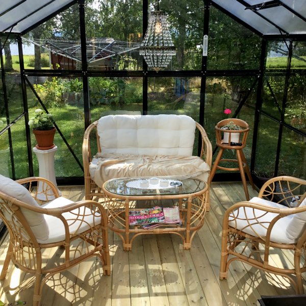 Växthus 16 m² | 4mm säkerhetsglas | 5 års stormgaranti Växthus 16 m² | 4mm säkerhetsglas | 5 års stormgaranti