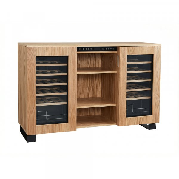 Vinsk�p med dubbla temperaturzoner � Twin vinkyl 24 flaskor med LED-belysning