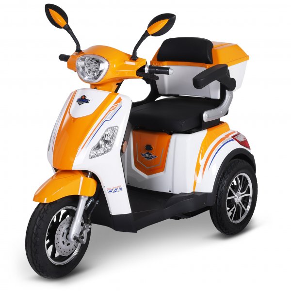 Promenadscooter 1100W | Terränghjul | Orange/Vit Promenadscooter 1100W | Terränghjul | Orange/Vit