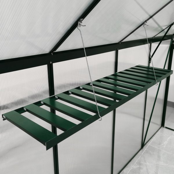 V�ggh�ngd hylla till v�xthus - Aluminium