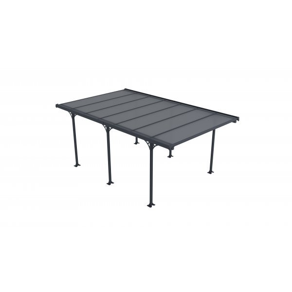 Carport 15,7 m | Elegant aluminiumcarport 5,0x3,1 m | UV-skydd & vattenavrinning | Valdemar