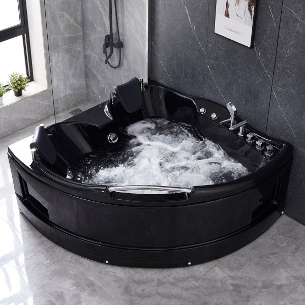 Bubbelbadkar hörn för två 150x150cm | BK-005 | Svart Bubbelbadkar hörn för två 150x150cm | BK-005 | Svart