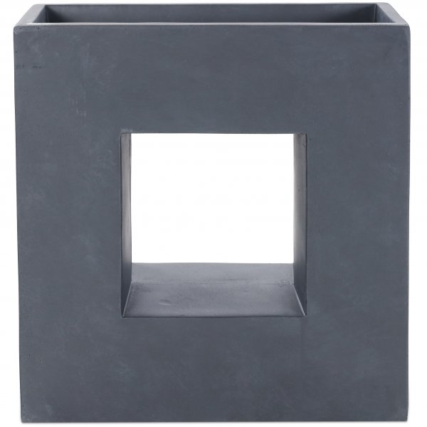 Fiberarmerad kruka i exklusiv design | Granit/svart