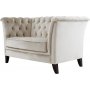 Chesterfieldf�t�lj Beige | Sammet, dekorativa nitar & ben i massivt tr� | Milton