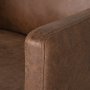 3-sitssoffa i cognacsf�rgat ecol�der | Gener�s komfort, tidl�s design & svarta metallben | Harpan