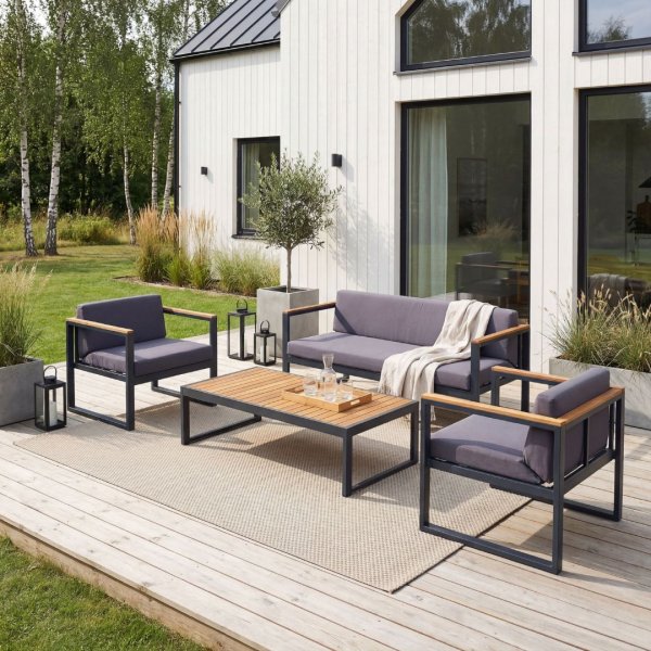 Stilren loungegrupp i Akacia | Lyfco Dalar�