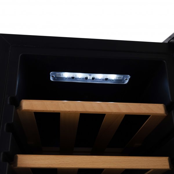 Vinkyl 2 temperaturzoner | 27 flaskor | Tystgende | 35cm bred