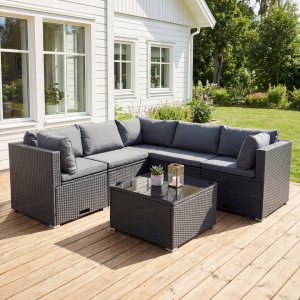 Loungeset utemöbler | Inbyggd förvaring | Konstrotting | Lyfco Olofsbo Loungeset utemöbler | Inbyggd förvaring | Konstrotting | Lyfco Olofsbo