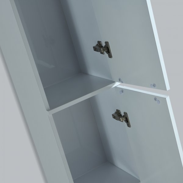 Högskåp badrum 180x30cm | Fyra hyllplan | Golvstående | Vit Högskåp badrum 180x30cm | Fyra hyllplan | Golvstående | Vit