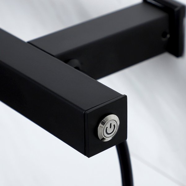 Elektrisk handdukstork 60x80x12cm | Mattsvart Elektrisk handdukstork 60x80x12cm | Mattsvart