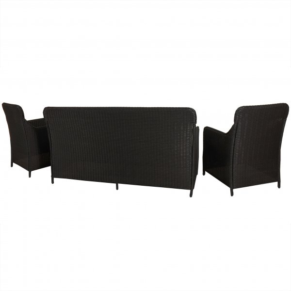 Loungegrupp utembler | Svart konstrotting | Rgrund