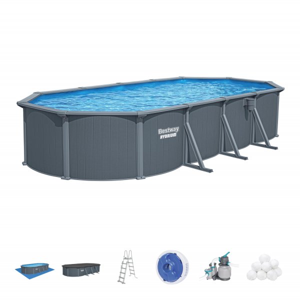 Hydrium 561CW Stålpool 7,32 x 3,66 x 1,32 m | Robust året runt-pool från Bestway Hydrium 561CW Stålpool 7,32 x 3,66 x 1,32 m | Robust året runt-pool från Bestway
