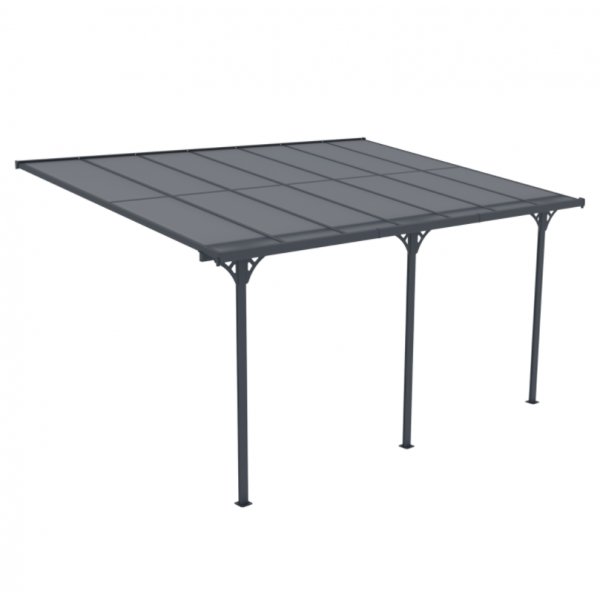 Altantak 4,3x3 m | Kanalplast / Aluminium | Extra hög | Grå Altantak 4,3x3 m | Kanalplast / Aluminium | Extra hög | Grå