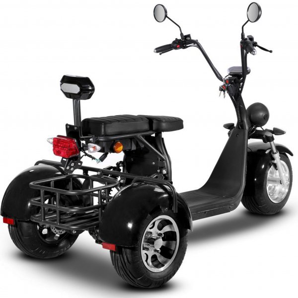 Fatscooter Trehjuling 2000W | Moped klass 1 - Svart Fatscooter Trehjuling 2000W | Moped klass 1 - Svart