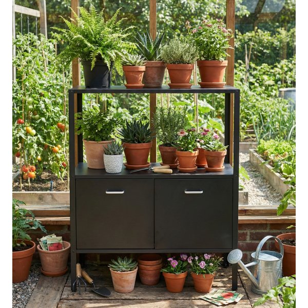 V�xthusbord i galvaniserat st�l | Justerbara f�tter | 80�50�90 cm