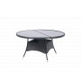 Runt utematbord med h�rdat glas | �150 cm | Tyl�sand svart