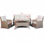 Loungegrupp utem�bler | Beige konstrotting | R�grund - FYNDVARA
