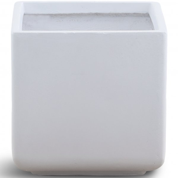 Fiberarmerade utomhuskrukor - Kubformad - Vit Fiberarmerade utomhuskrukor - Kubformad - Vit