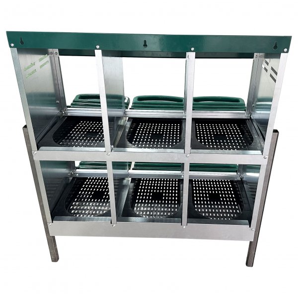 Värprede med 6 fack | Robust galvaniserat stål Värprede med 6 fack | Robust galvaniserat stål