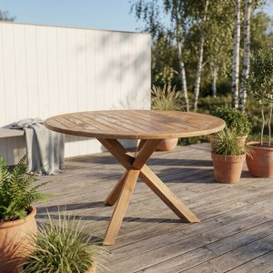 Runt Matbord i teak | 150 cm Diameter | Solö Runt Matbord i teak | 150 cm Diameter | Solö