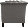 Chesterfieldsoffa Gr� Sammet | Eukalyptustr� & ben i gummitr� | Chesterfield