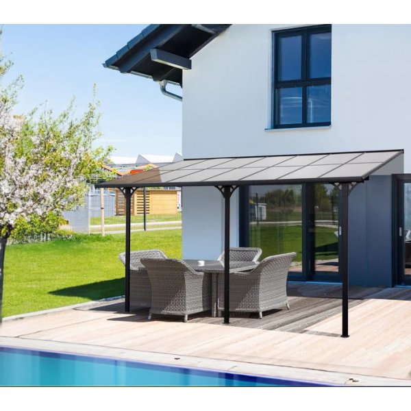 Altantak 4,3x3 m | Kanalplast / Aluminium | Extra hög | Grå Altantak 4,3x3 m | Kanalplast / Aluminium | Extra hög | Grå