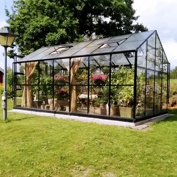 Glasväxthus 11,1m² | 4mm säkerhetsglas | 5 års stormgaranti Glasväxthus 11,1m² | 4mm säkerhetsglas | 5 års stormgaranti