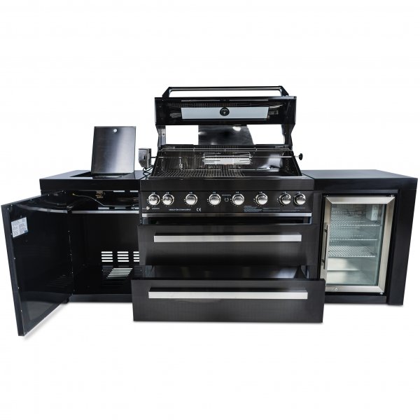 Stor lyxig gasolgrill/utek�k med varmluftsfunktion | Austin Blackline - FYNDVARA