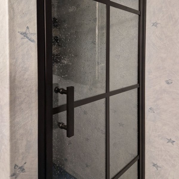 Duschdrr i industridesign | Nanobehandlad | 6mm skerhetsglas