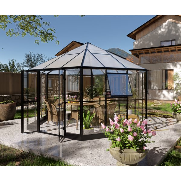 Gazebo 12,7m² | Stort premiumväxthus| Stormgaranti | 4 mm säkerhetsglas Gazebo 12,7m² | Stort premiumväxthus| Stormgaranti | 4 mm säkerhetsglas