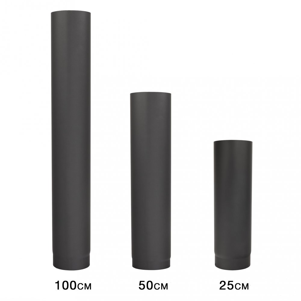 Rökrör till braskamin 500mm rakt rör