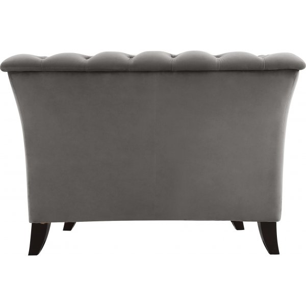 Chesterfieldf�t�lj Gr� Sammet | Eukalyptustr� & ben i gummitr� | Chesterfield