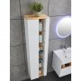 Badrumspaket | Kommod, LED-spegel och hgskp | Hgblank vit